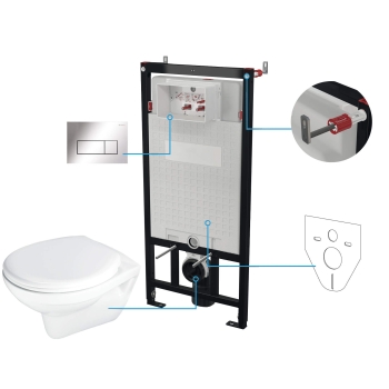 Zestaw WC podtynkowy 6 w 1